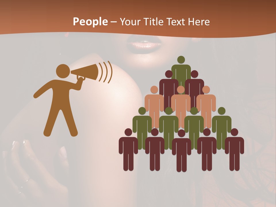 A Woman With Long Hair And A Butterfly On Her Head PowerPoint Template