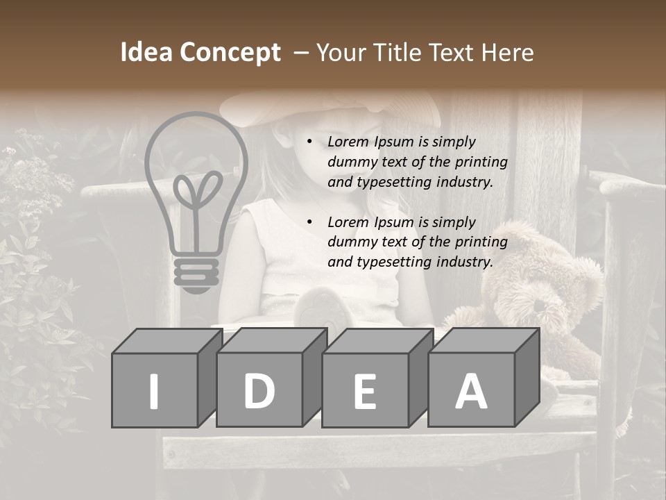 Alone Single Stair PowerPoint Template