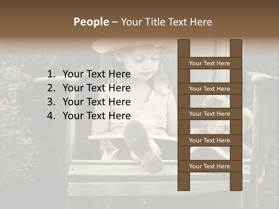 Alone Single Stair PowerPoint Template