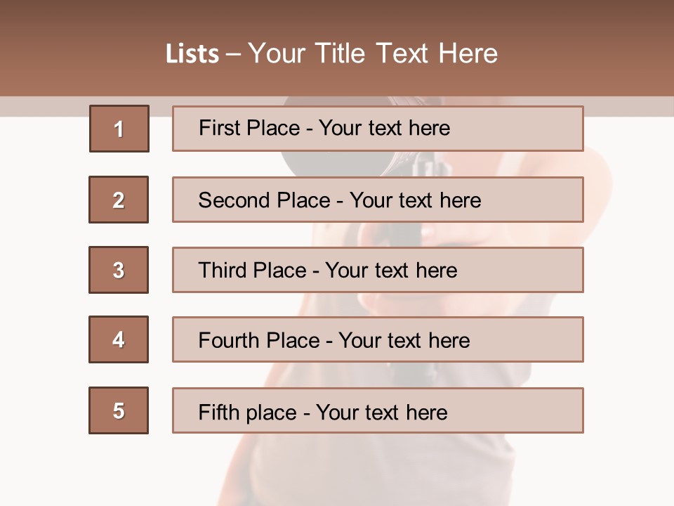 Caucasian Young Female PowerPoint Template