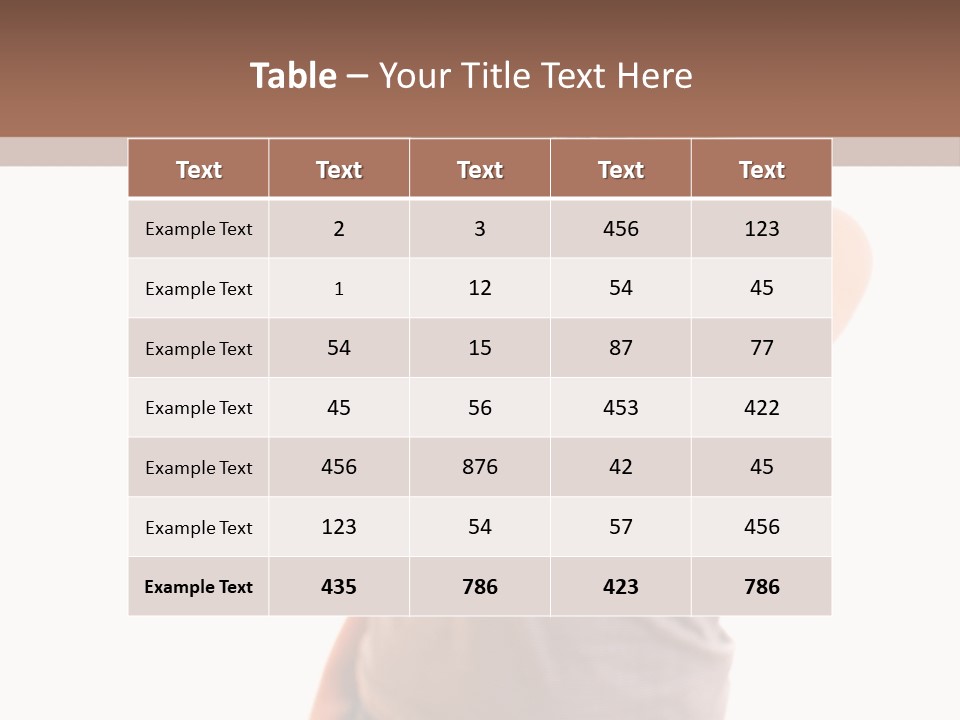 Caucasian Young Female PowerPoint Template