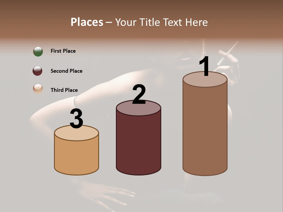 Attractive Smoker Model PowerPoint Template