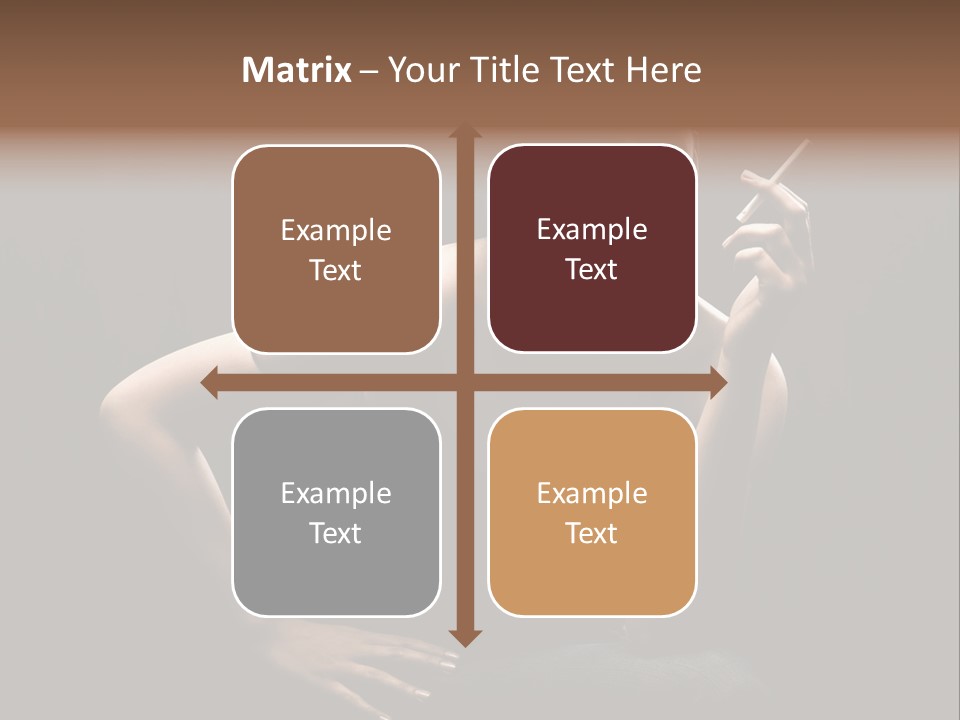 Attractive Smoker Model PowerPoint Template