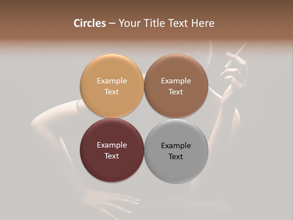 Attractive Smoker Model PowerPoint Template