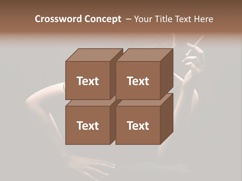 Attractive Smoker Model PowerPoint Template