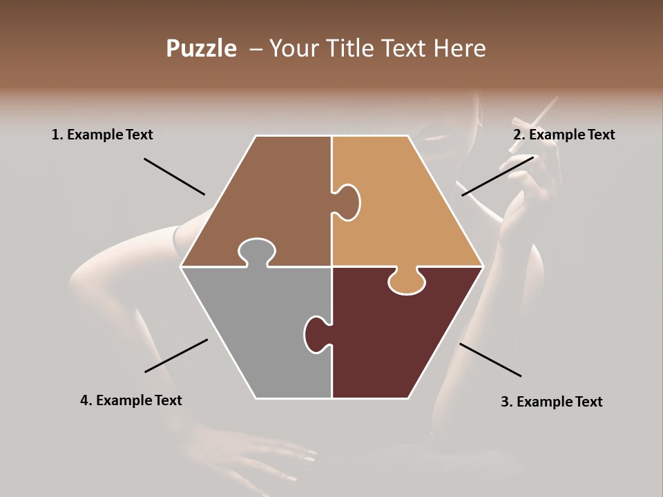 Attractive Smoker Model PowerPoint Template