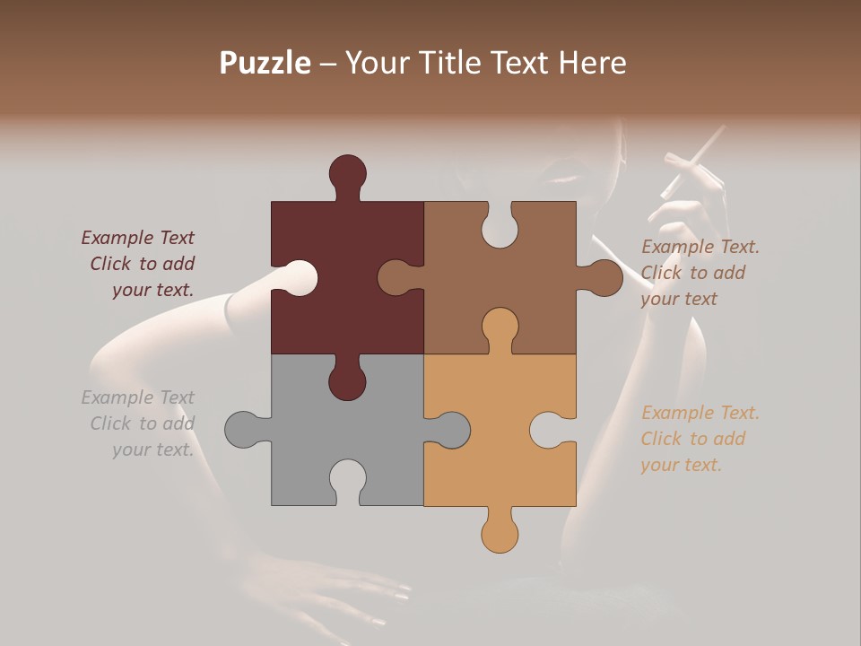 Attractive Smoker Model PowerPoint Template