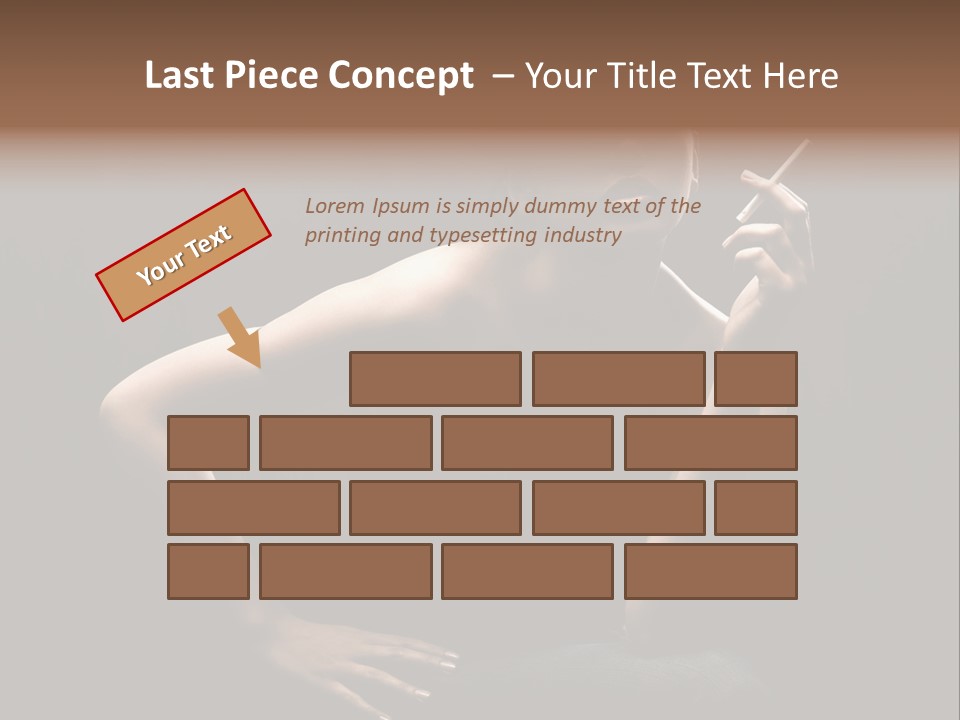 Attractive Smoker Model PowerPoint Template