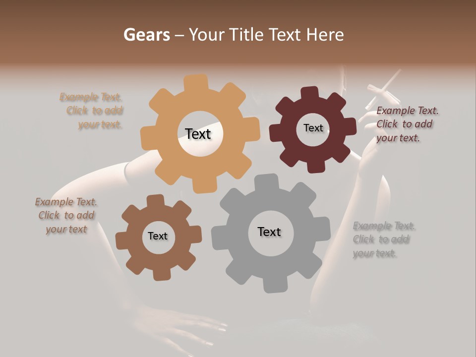 Attractive Smoker Model PowerPoint Template