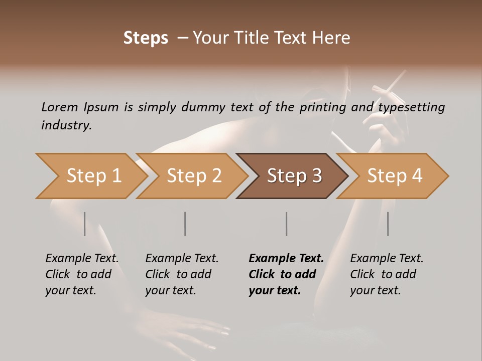Attractive Smoker Model PowerPoint Template