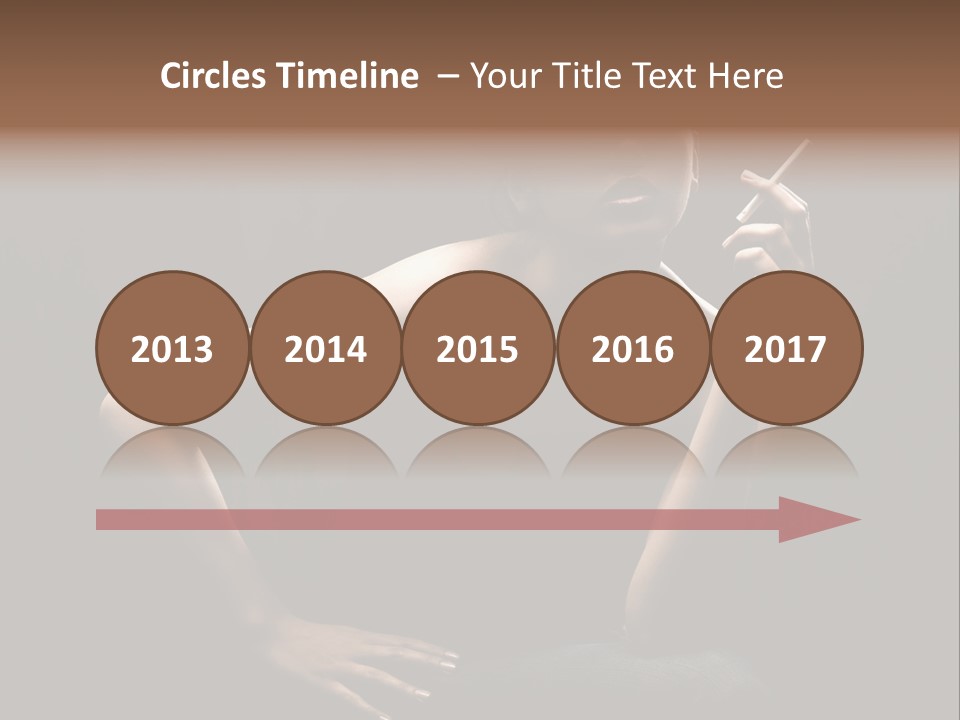 Attractive Smoker Model PowerPoint Template