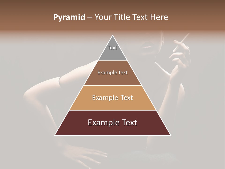 Attractive Smoker Model PowerPoint Template