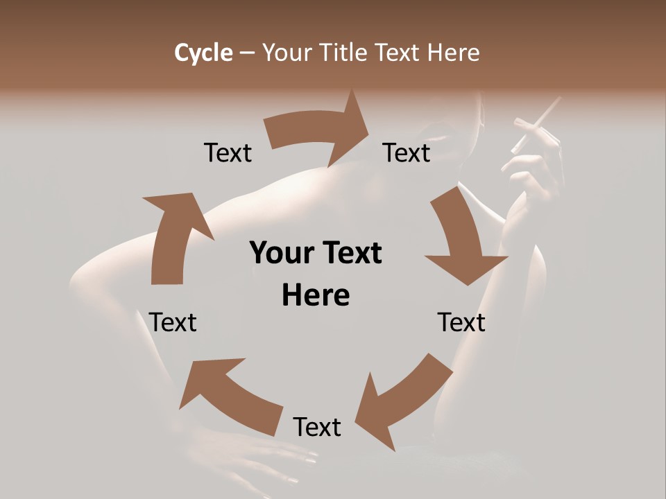 Attractive Smoker Model PowerPoint Template