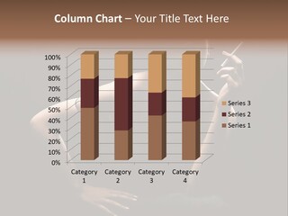 Attractive Smoker Model PowerPoint Template