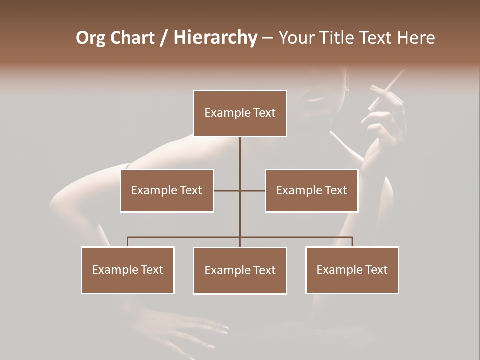 Attractive Smoker Model PowerPoint Template