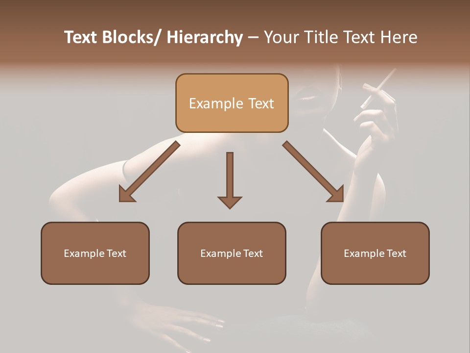 Attractive Smoker Model PowerPoint Template