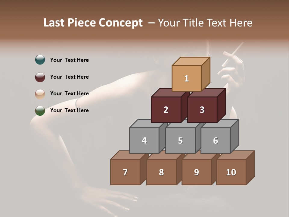 Attractive Smoker Model PowerPoint Template