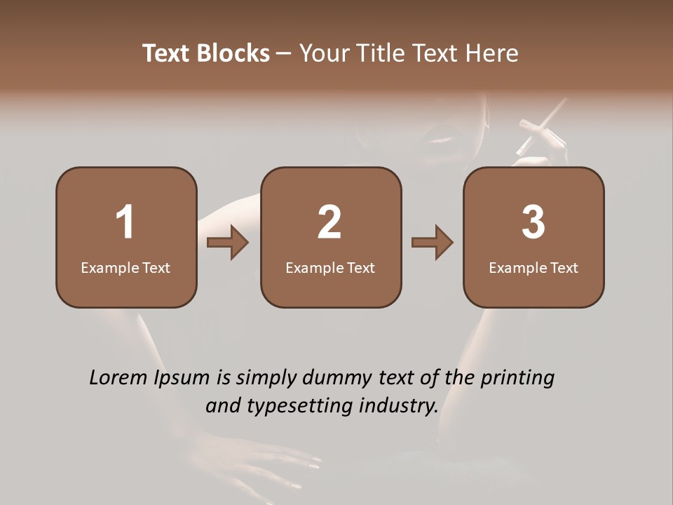 Attractive Smoker Model PowerPoint Template