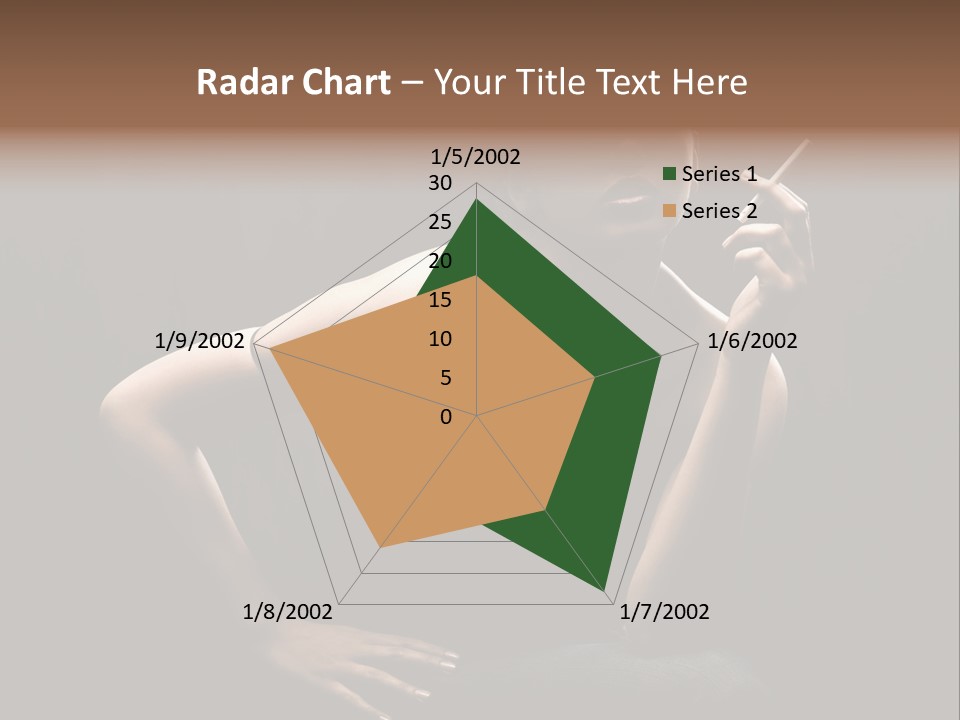 Attractive Smoker Model PowerPoint Template