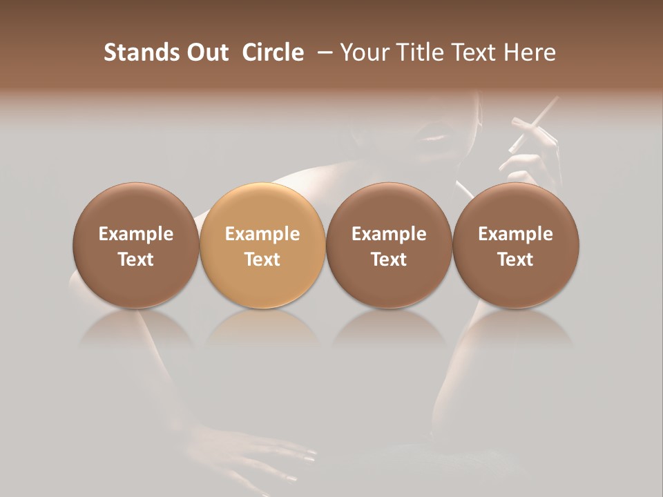 Attractive Smoker Model PowerPoint Template