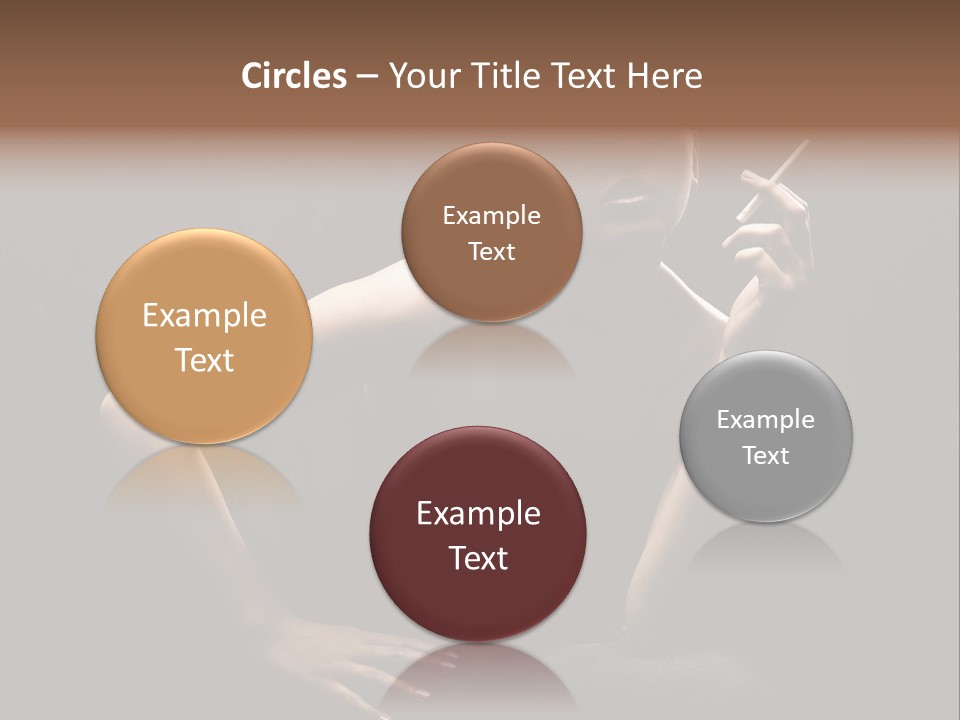 Attractive Smoker Model PowerPoint Template