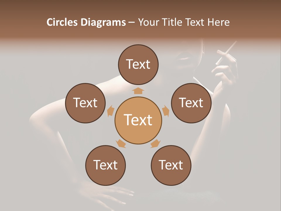 Attractive Smoker Model PowerPoint Template