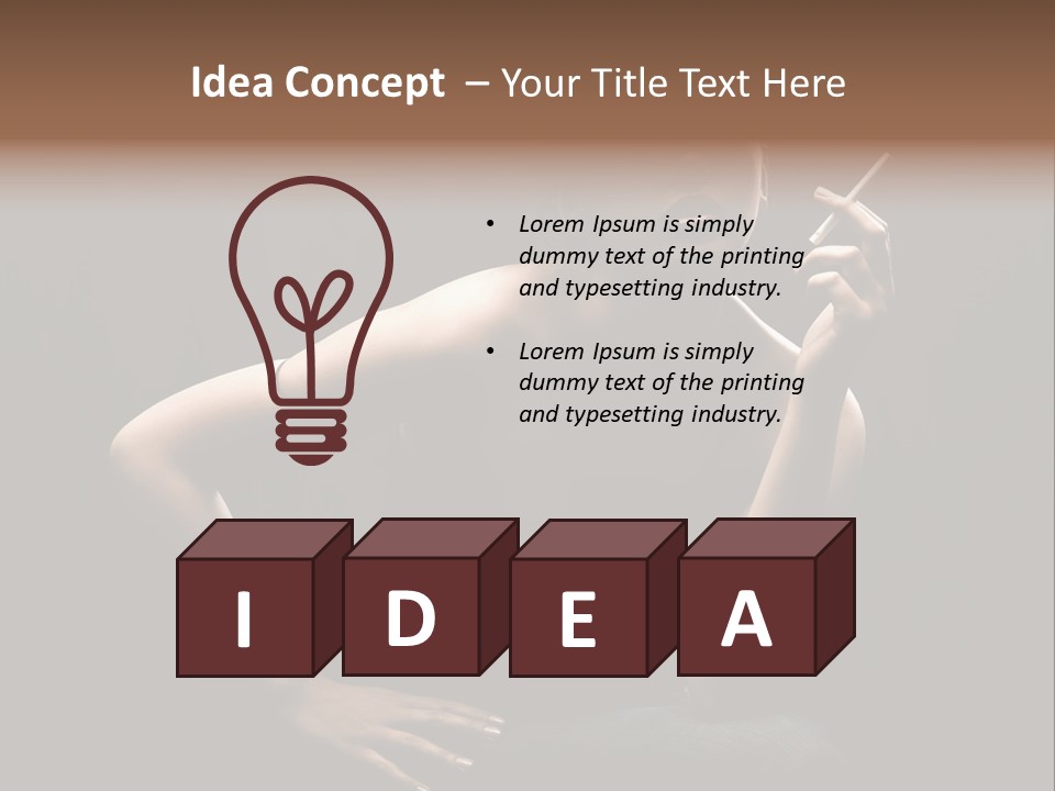 Attractive Smoker Model PowerPoint Template