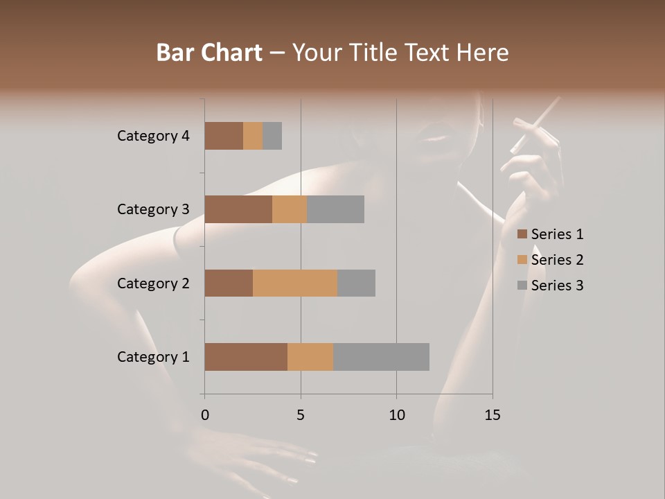 Attractive Smoker Model PowerPoint Template