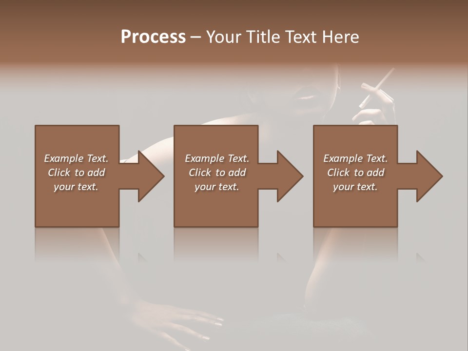 Attractive Smoker Model PowerPoint Template