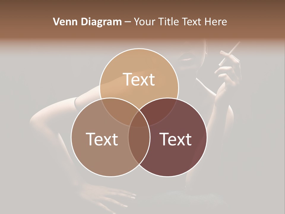 Attractive Smoker Model PowerPoint Template