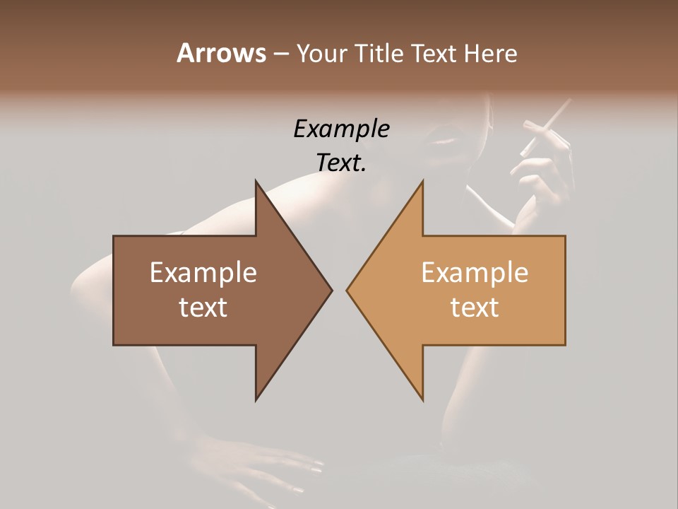 Attractive Smoker Model PowerPoint Template