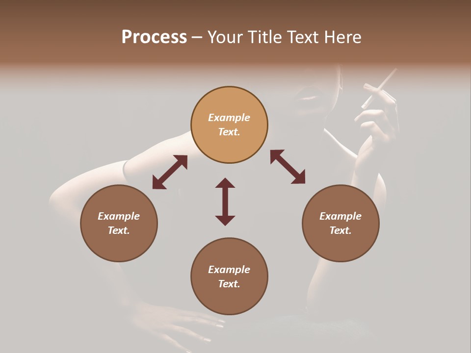 Attractive Smoker Model PowerPoint Template
