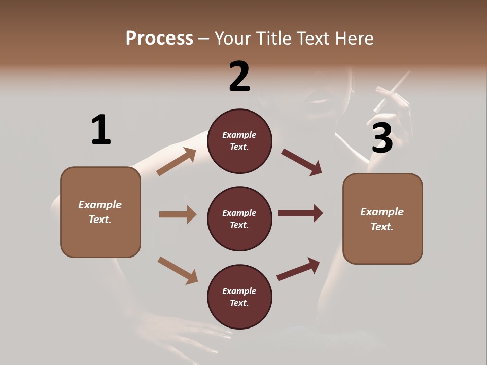 Attractive Smoker Model PowerPoint Template
