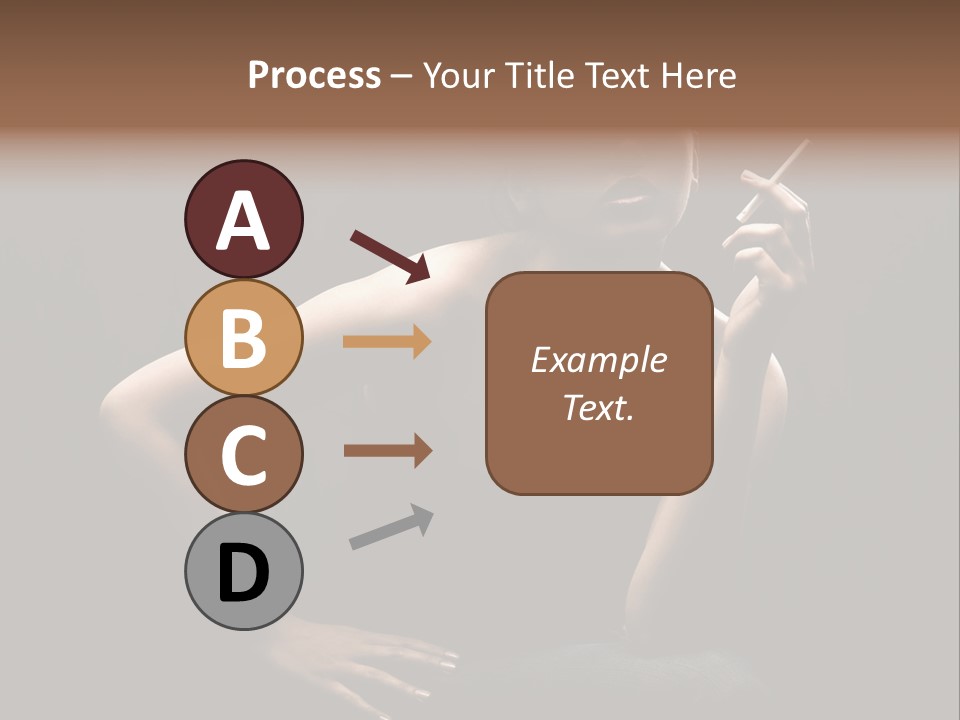 Attractive Smoker Model PowerPoint Template