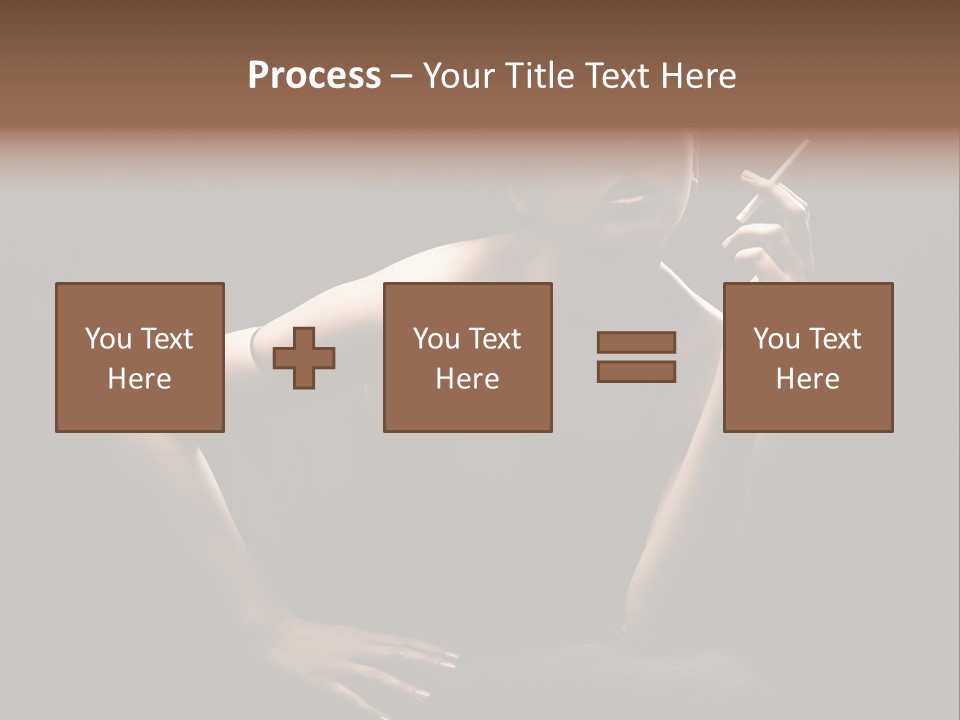 Attractive Smoker Model PowerPoint Template