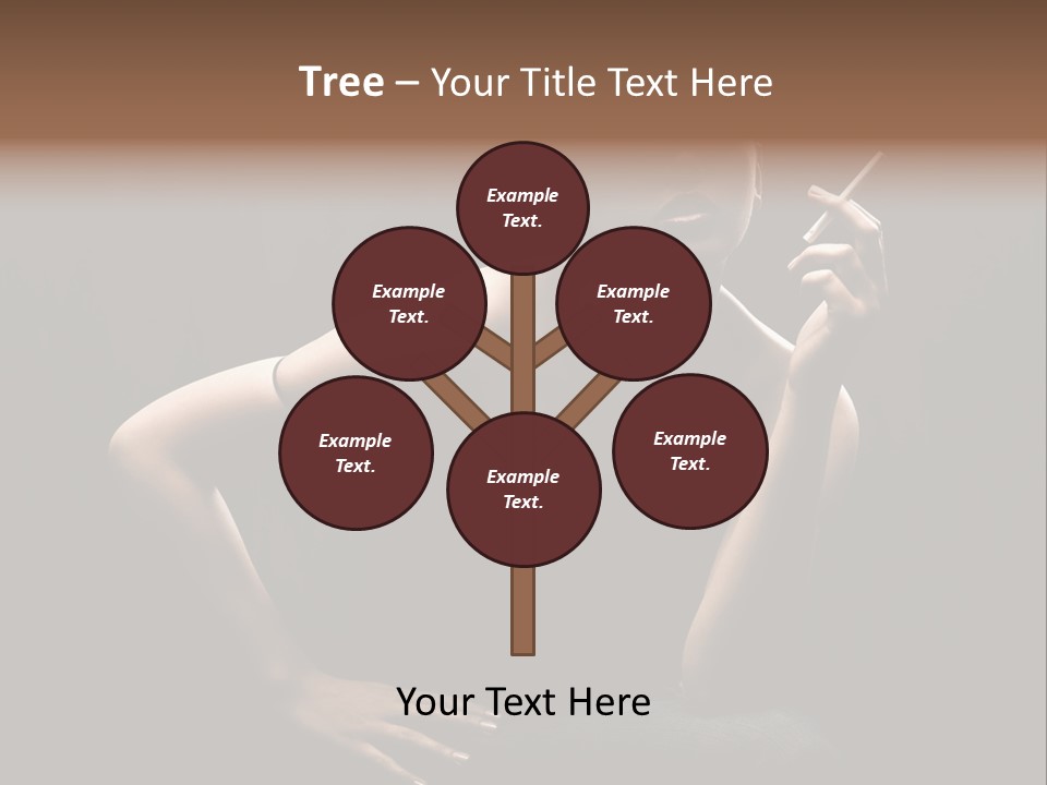 Attractive Smoker Model PowerPoint Template