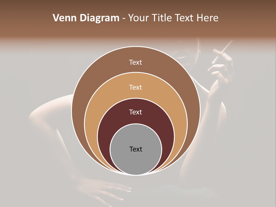 Attractive Smoker Model PowerPoint Template