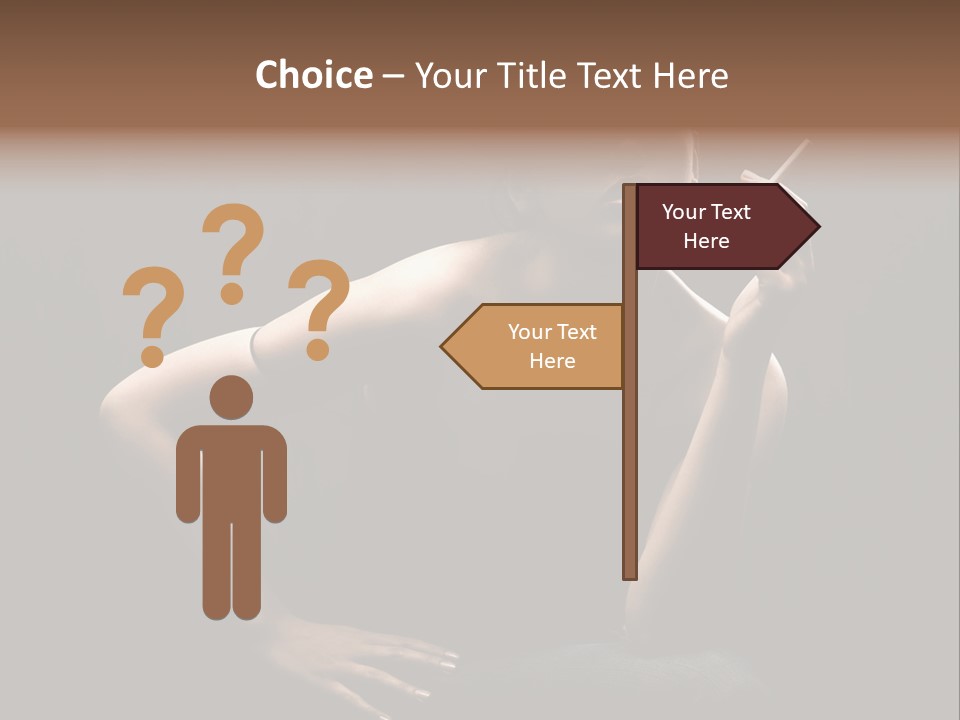 Attractive Smoker Model PowerPoint Template