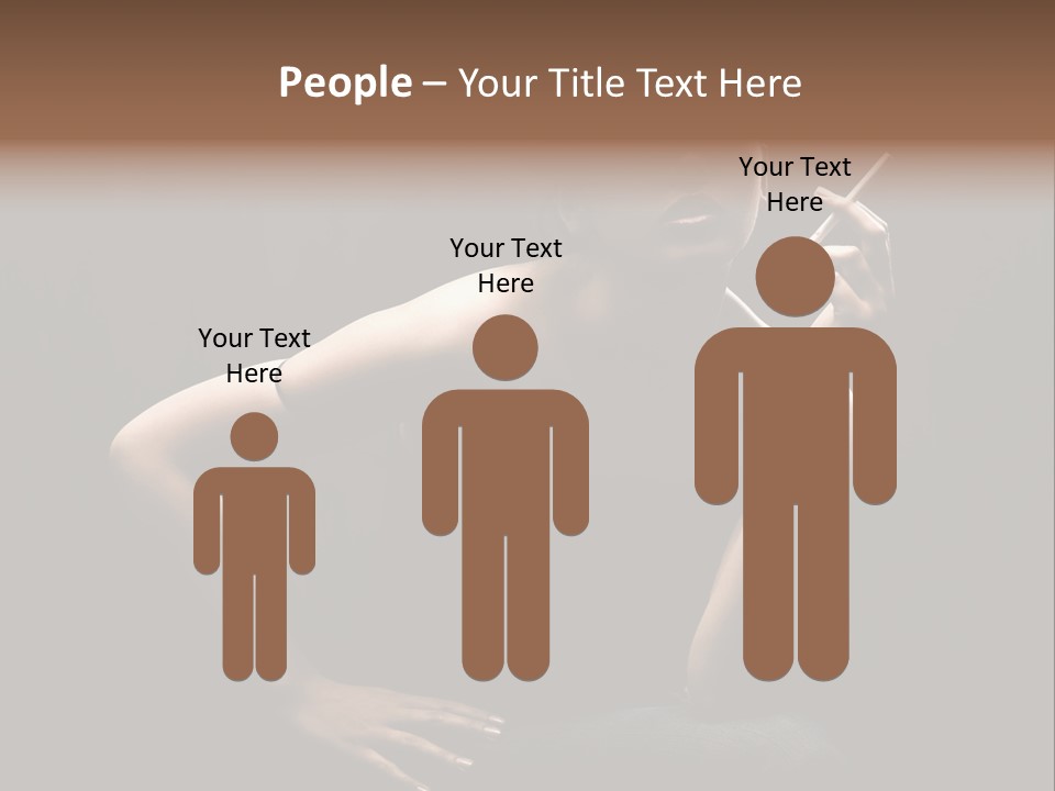 Attractive Smoker Model PowerPoint Template