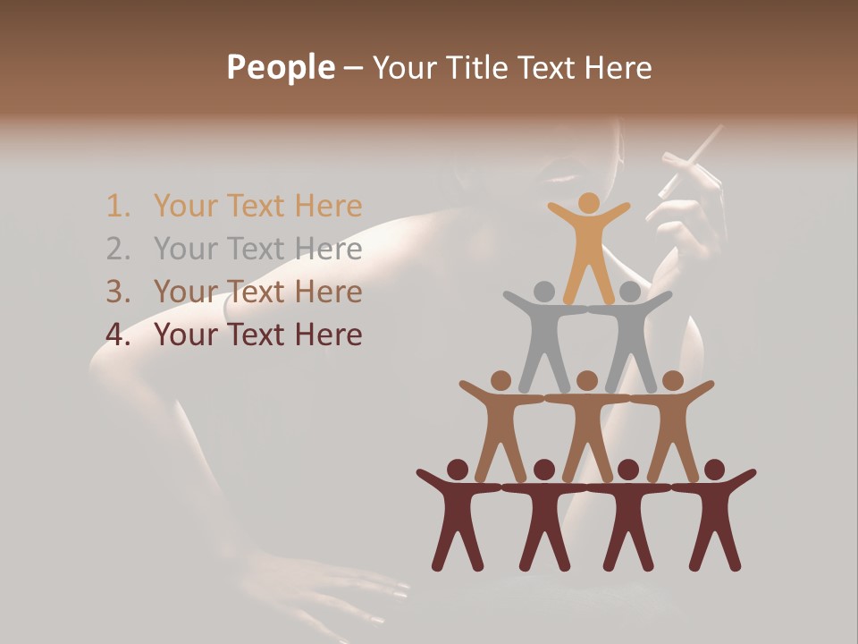 Attractive Smoker Model PowerPoint Template