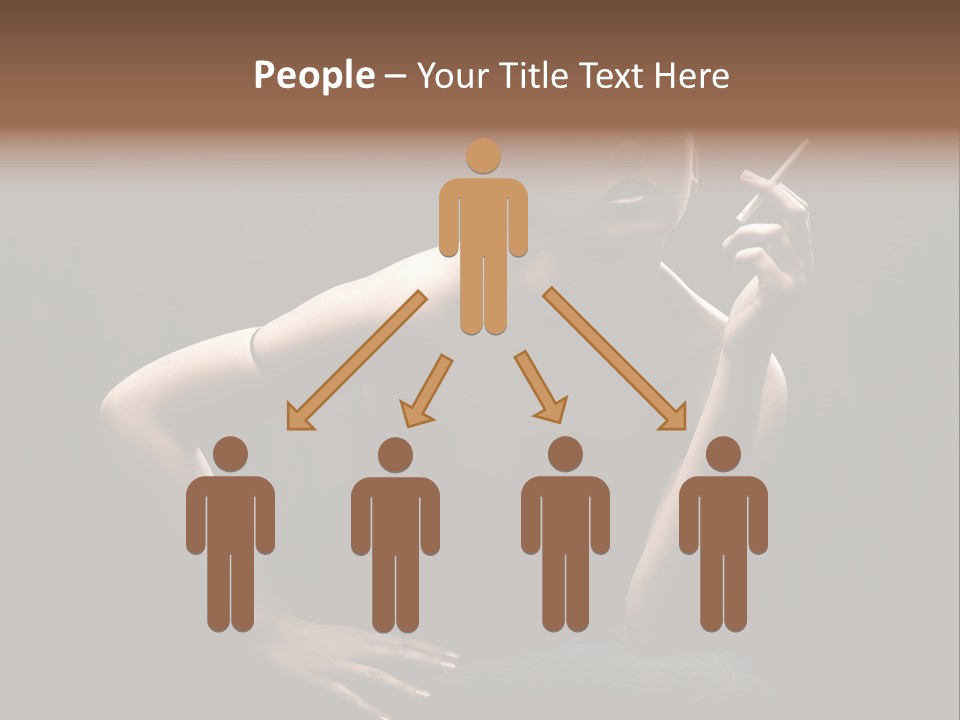 Attractive Smoker Model PowerPoint Template