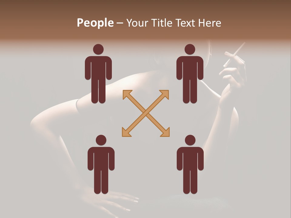 Attractive Smoker Model PowerPoint Template