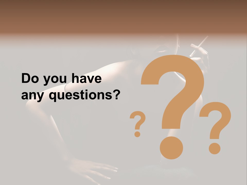 Attractive Smoker Model PowerPoint Template