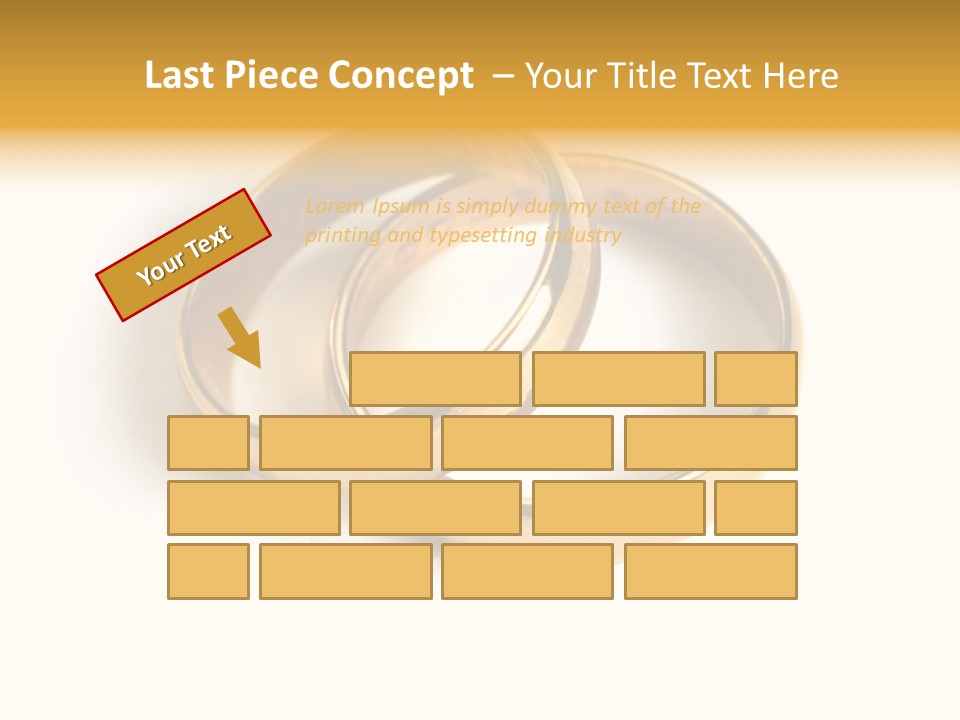 Two Gold Love PowerPoint Template