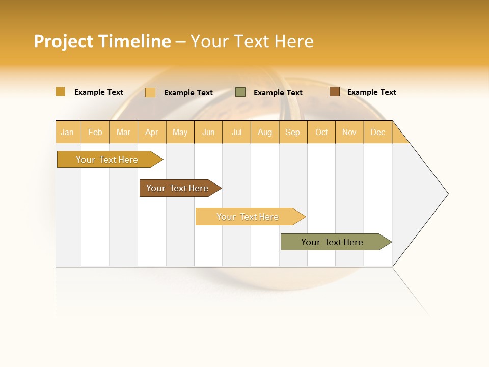 Two Gold Love PowerPoint Template