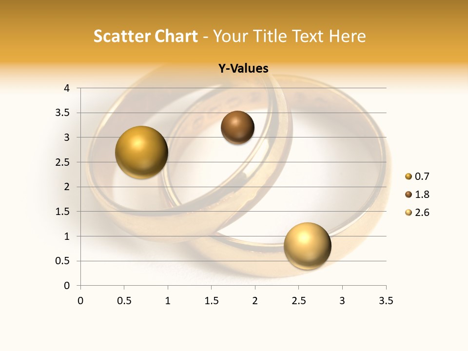 Two Gold Love PowerPoint Template