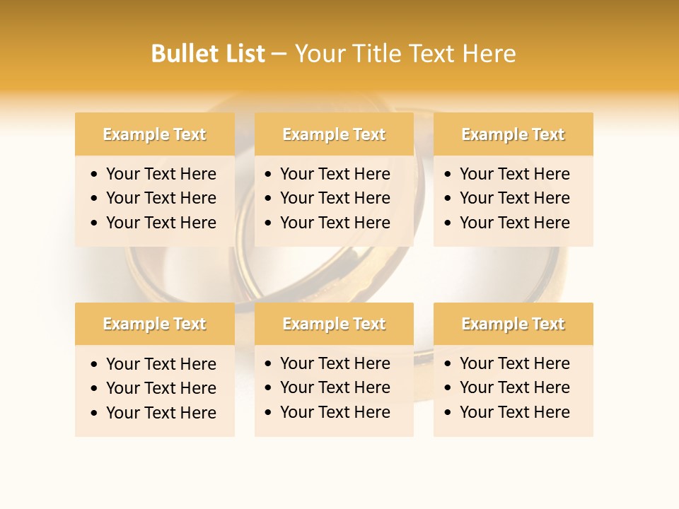 Two Gold Love PowerPoint Template