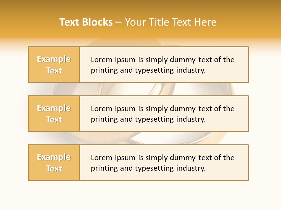 Two Gold Love PowerPoint Template