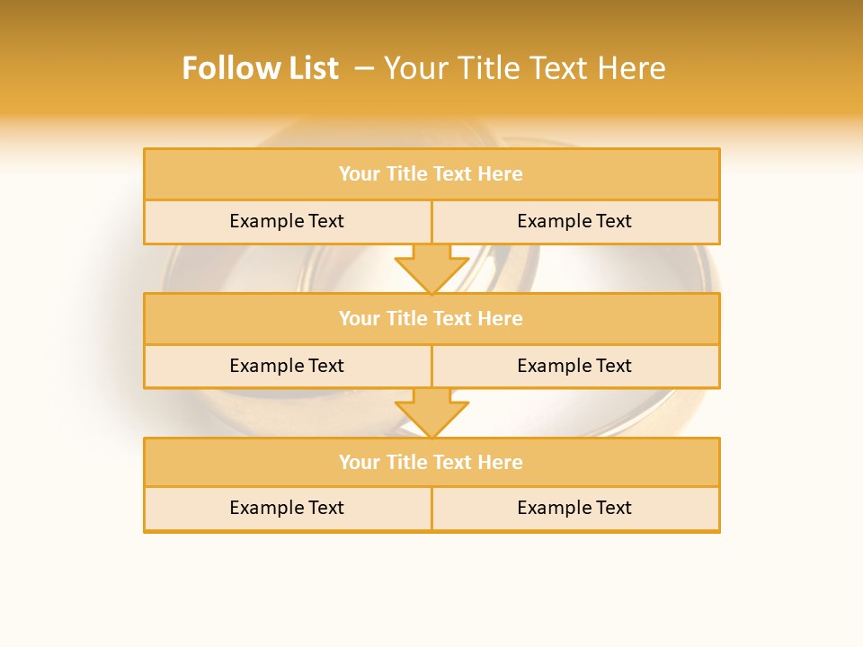 Two Gold Love PowerPoint Template
