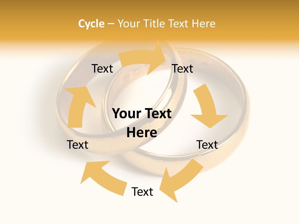 Two Gold Love PowerPoint Template